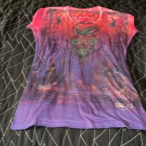 New Guess purple medium embellished with stones